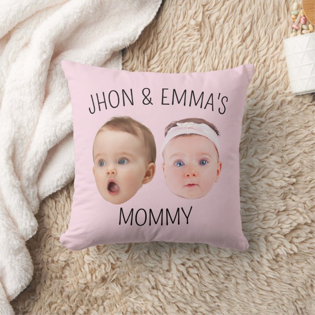 Personalised Face Photo Kids, Mother's Day Gift Cushion (Blanket)