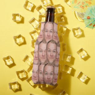 Personalised Face Picture Funny Unique Photo  Bottle Cooler
