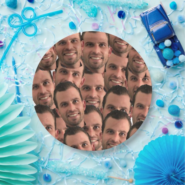 Personalised Face Picture Unique Photo Birthday Na Paper Plate (Party)