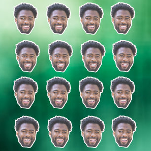 Personalised Face Stickers, Photo Birthday Gift