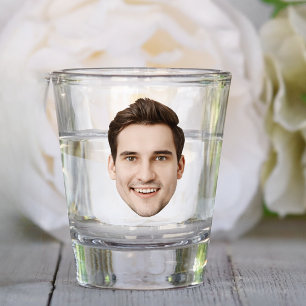 Personalised Face Wedding Birthday Party Favours Shot Glass