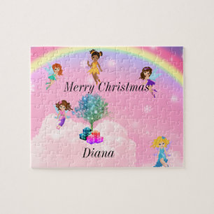 Personalised Fairies Christmas Jigsaw Puzzle