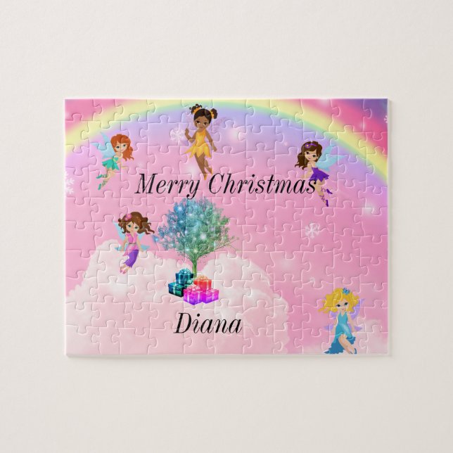  Personalised Fairies Christmas Jigsaw Puzzle (Horizontal)