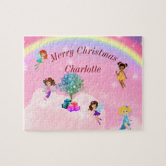 Personalised Fairies Christmas Jigsaw Puzzle (Horizontal)