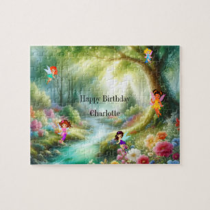 Personalised Fairies Forest Jigsaw Puzzle