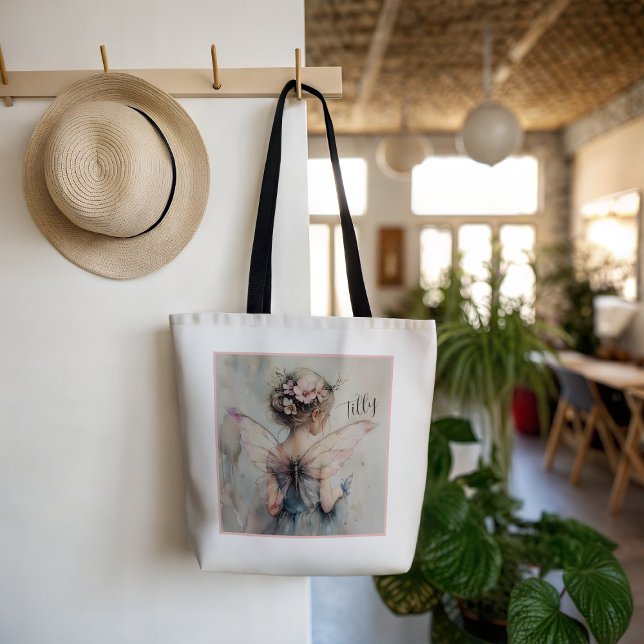 Personalised Fairy Flower Girl Tote Custom Wedding Bag (Creator Uploaded)