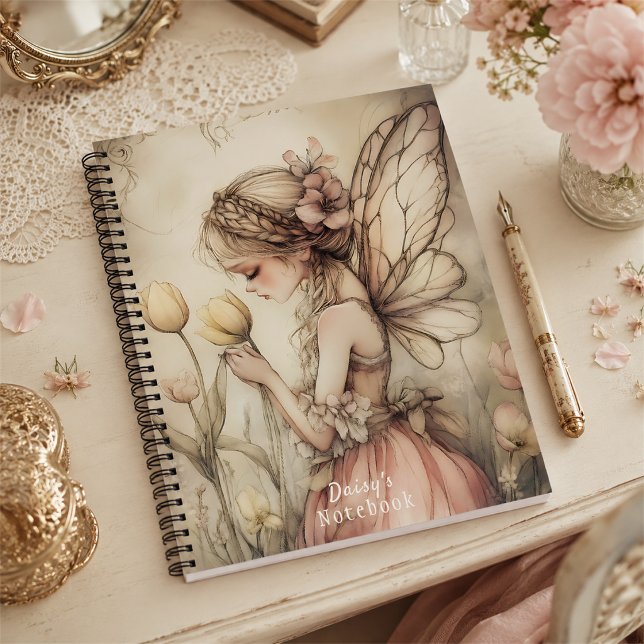 Personalised Fairy with Whimsical Butterfly Wings Notebook (Creator Uploaded)