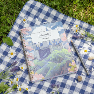 Personalised Fairytale Castle Pastel Watercolor Planner