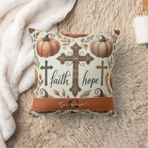 Personalised Faith & Hope Christian Halloween Cushion