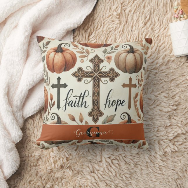 Personalised Faith & Hope Christian Halloween Cushion (Blanket)