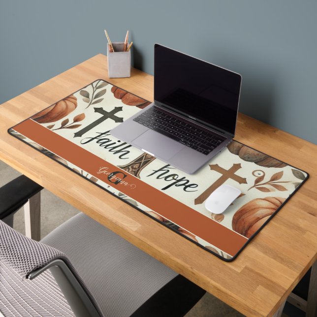 Personalised Faith & Hope Christian Halloween Desk Mat (Office 2)