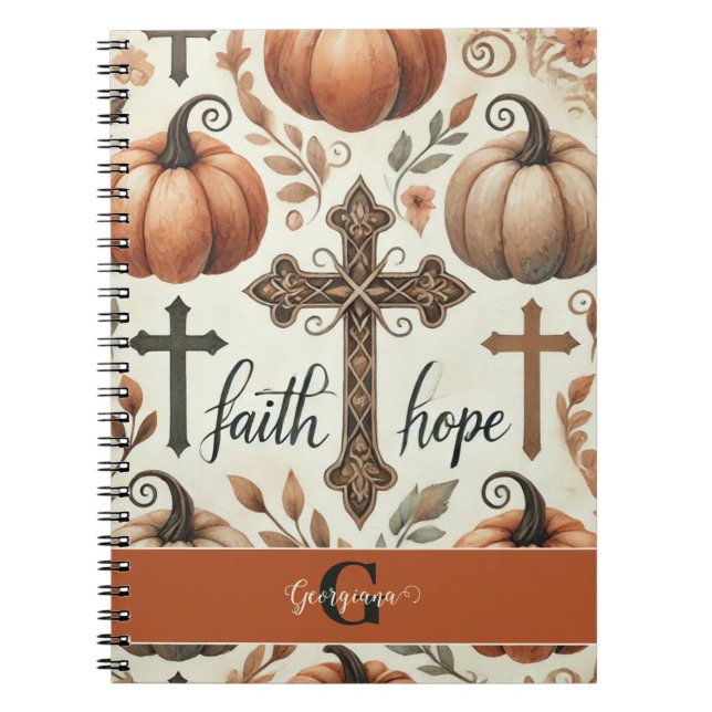 Personalised Faith & Hope Christian Halloween Notebook (Front)