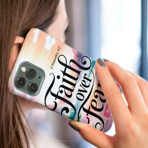 Personalised Faith Over Fear Christian Women iPhone 16 Pro Max Case