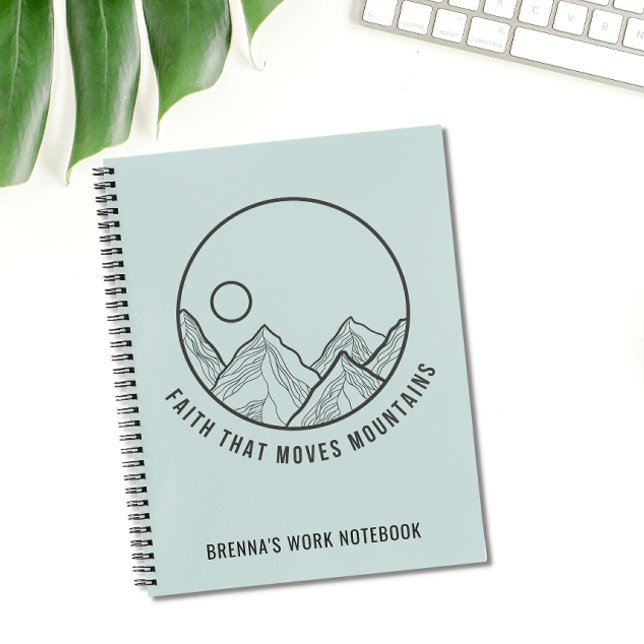 Personalised Faith that Moves Mountains Christian Notebook (Creator Uploaded)