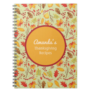Personalised Fall / Autumn  Leaves Journal