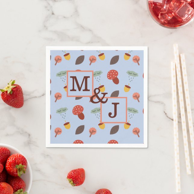 Personalised Fall Couple Napkin (Insitu)