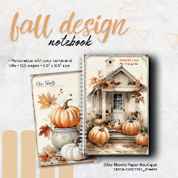 Personalised Fall Design Spiral Notebook