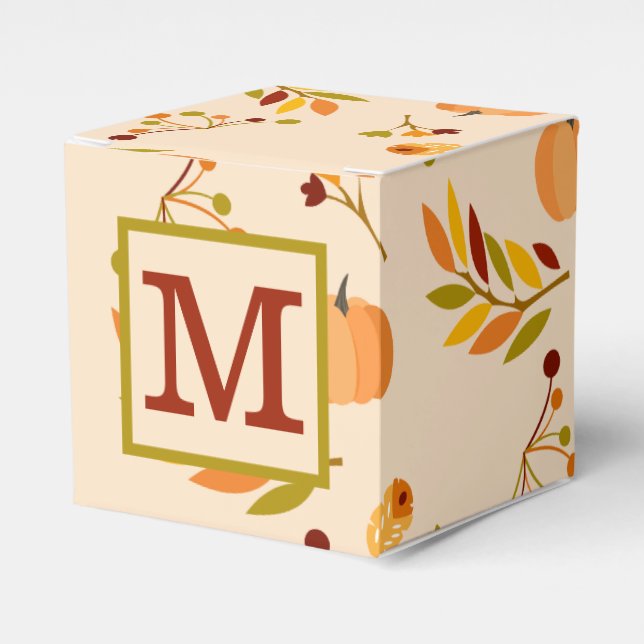 Personalised Fall Favour Box (Front Side)