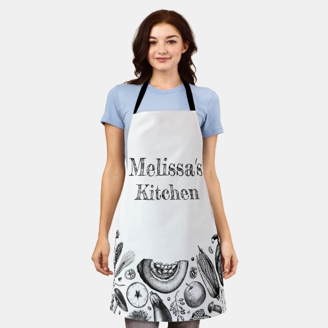 Personalised Fall Harvest Apron (Worn)