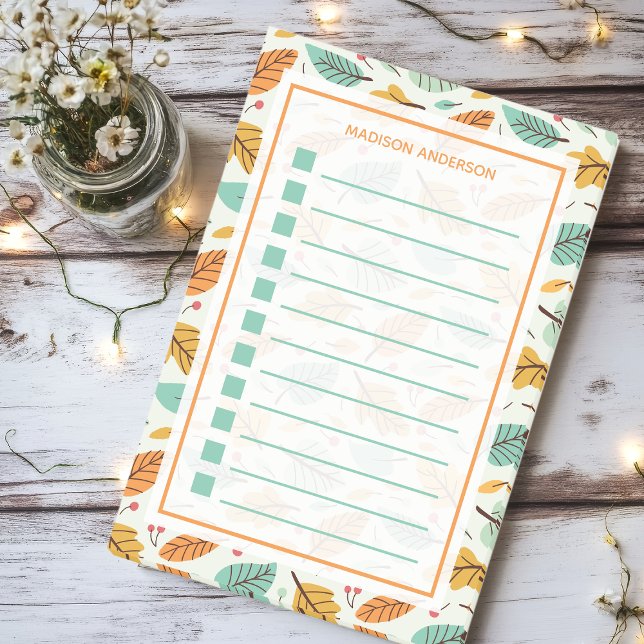 Personalised Fall Leaves To-Do List Post-it Notes (Creator Uploaded)