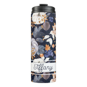 Personalised Fall Pattern Thermal Tumbler