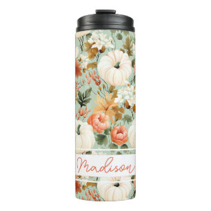 Personalised Fall Pattern Thermal Tumbler