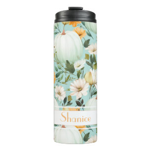 Personalised Fall Pattern Thermal Tumbler