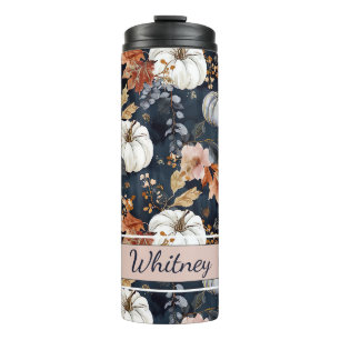 Personalised Fall Pattern Thermal Tumbler