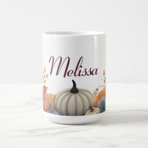 Personalised Fall Pumkins & Gords Coffee Mug