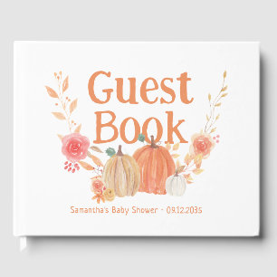 Personalised Fall Pumpkin Baby Shower Guest Book