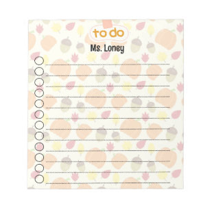 Personalised Fall Themed To-Do list notepad