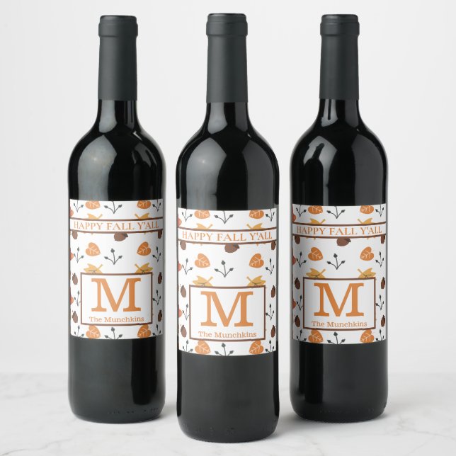 Personalised Fall Wine Label (Bottles)