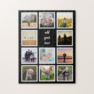 Personalised Family 11 Photo Custom Collage Jigsaw Puzzle
