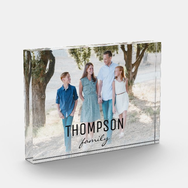 Personalised Family 1 Photo Family name overlay (Left)