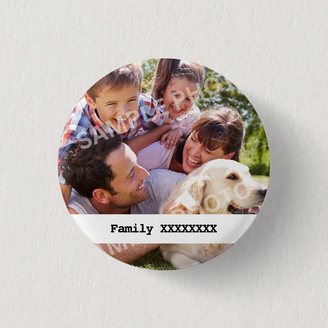 Personalised Family 3 Cm Round Badge (Front)