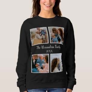 Personalised family 4 photo collage template sweatshirt