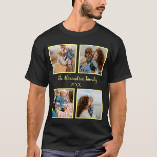 Personalised family 4 photo collage template T-Shirt