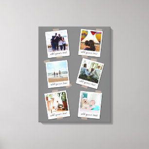 Personalised Family 6 Photo Custom Collage Canvas Print