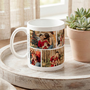 Personalised Family 8 Photo Collage Gift Coffee Mug