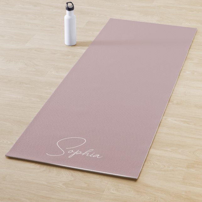 Personalised Family add your Name Boho Mauve Lilac Yoga Mat (In Situ)