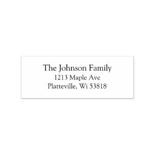 Personalised Family Address Rubber Stamp