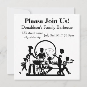 Personalised Family Barbecue Invitation