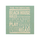 Personalised Family Beach House Rules