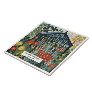 Personalised Family Birth House Ceramic Tile