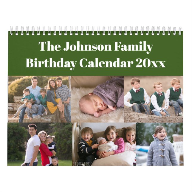 Personalised Family Birthday Calendar (Cover)