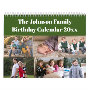 Personalised Family Birthday Calendar