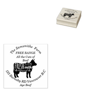 Personalised Family Business Beef Farm Rubber Stamp