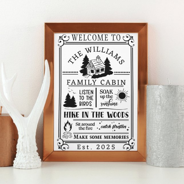 Personalised Family Cabin Rules Poster (Personalized Family Cabin Rules Poster
)
