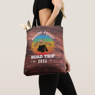 Personalised Family Camping Adventure Road Trip Tote Bag