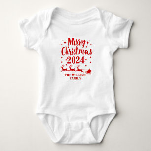 Personalised Family Christmas   Baby Bodysuit
